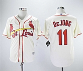 Cardinals 11 Paul DeJong Cream Cool Base Baseball Jerseys,baseball caps,new era cap wholesale,wholesale hats
